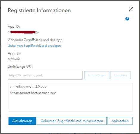 portal app oauth redirect de