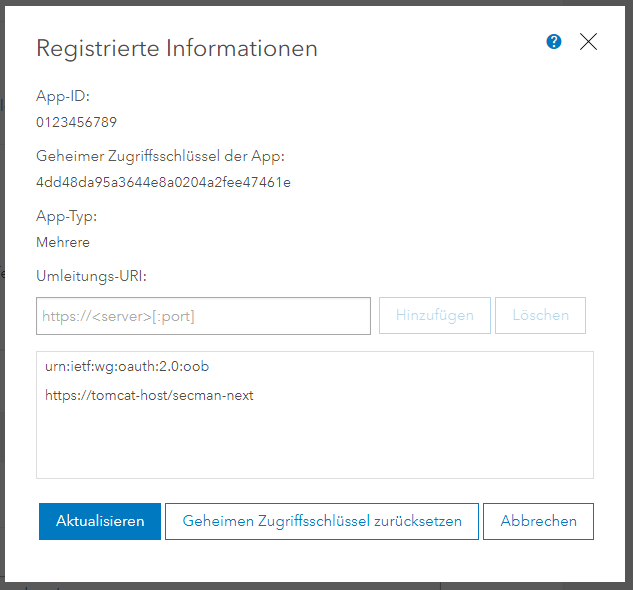 portal app oauth redirect de