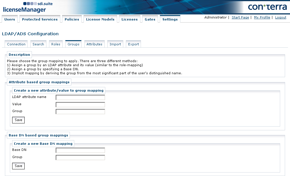 licman settings ldap groups en