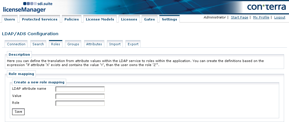 licman settings ldap roles en