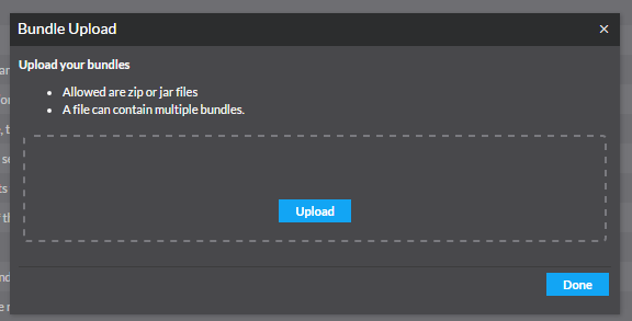 custom dashboard bundle upload